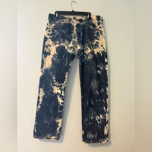 Levi's Blue and Cream Tie-Dye Jeans 36 x 30